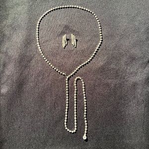 Stunning CZ Necklace Set - Perfect for a backless dress!